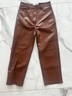 Wilfred Melina Brown Faux Leather Pants
